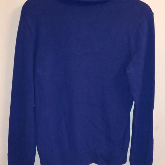 Ralph Lauren sweater woman's Size medium Blue winter designer cozy - Picture 4 of 4